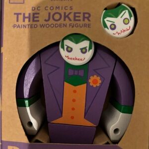 DC Comics Joker Wooden And Painted Figure A Loot Crate Exclusive pre-owned